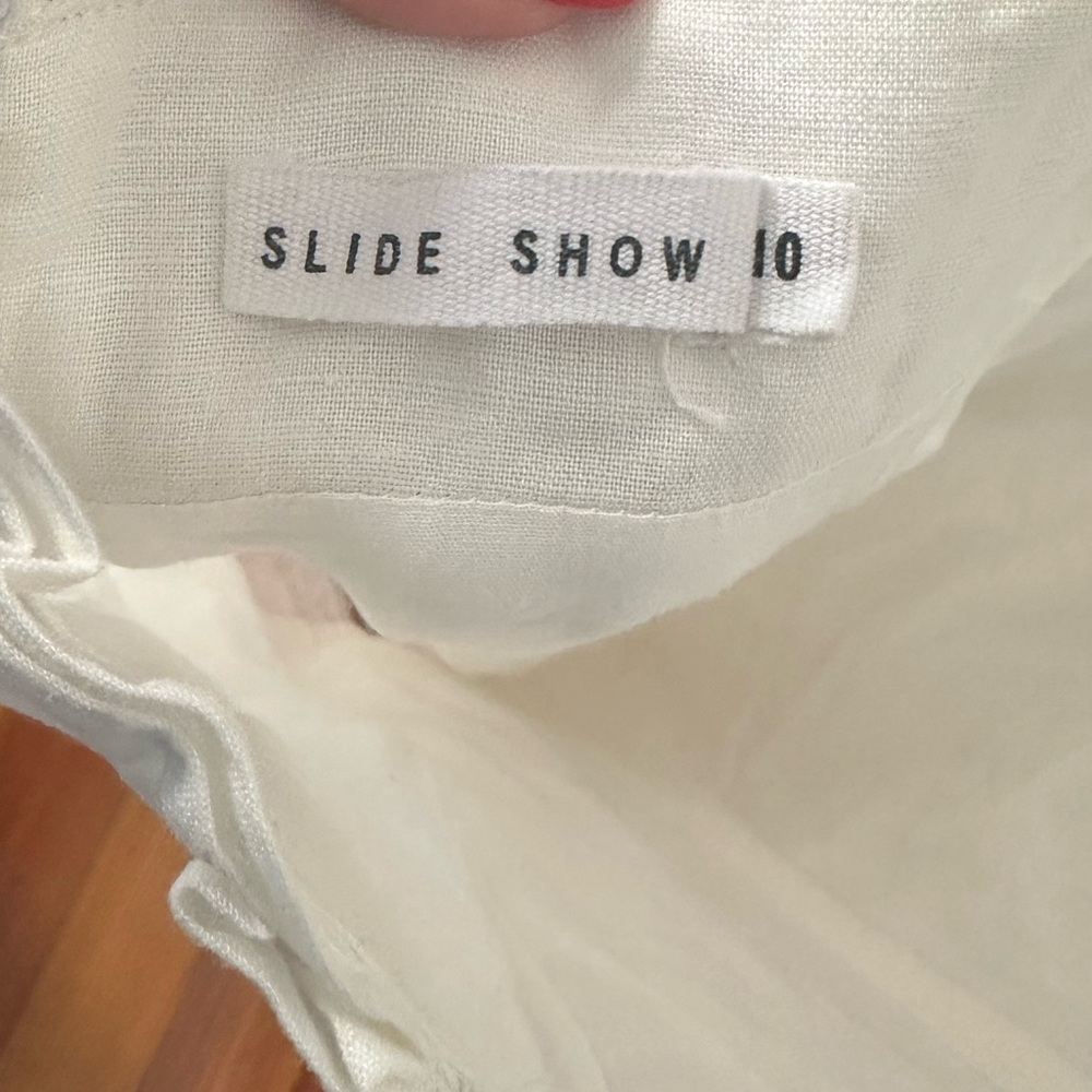 Slide Show White Ruffle Strap Mini Dress - Picture 3 of 5